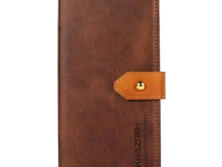 iPhone 14 Plus Khazneh Læder Cover m. Pung - Brun Online now