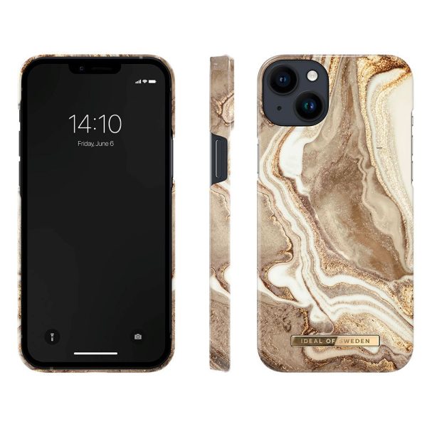 Ideal Of Sweden iPhone 14 Plus Fashion Case - Golden Sand Marble Online Hot Sale