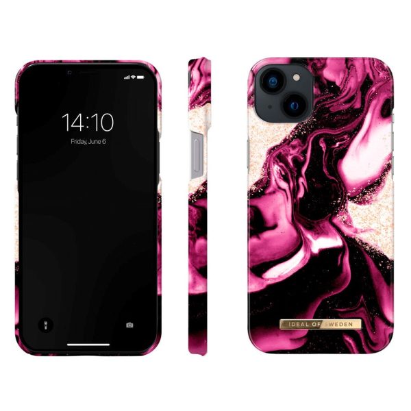 iDeal Of Sweden iPhone 14 Plus Fashion Case - Golden Ruby Marble Online Hot Sale