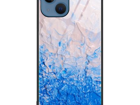 iPhone 14 Plus Plastik Cover m. Glasbagside - Marmor Mønster Fashion