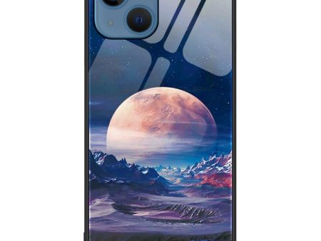 iPhone 14 Plus Plastik Cover m. Glasbagside - Hvid Planet Hot on Sale