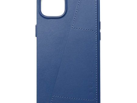 Mujjo iPhone 14 Plus Leather Wallet Case - Blå Hot on Sale