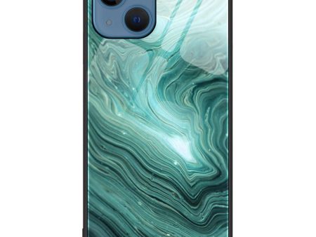 iPhone 14 Plus Plastik Cover m. Glasbagside - Marmor Sten For Cheap