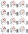 (12) Rockville BATTERY PAR 6RF White Rechargeable Wireless DMX Lights+RF Remotes Fashion