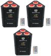 3 Rockville RF WEDGE BLACK RGBWA+UV Battery Wireless DMX DJ Up Lights+RF Remotes Sale