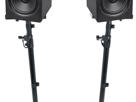 (2) Rockville DPM8B 8  300W Powered Studio Monitor Speakers+Adjustable Stands Discount