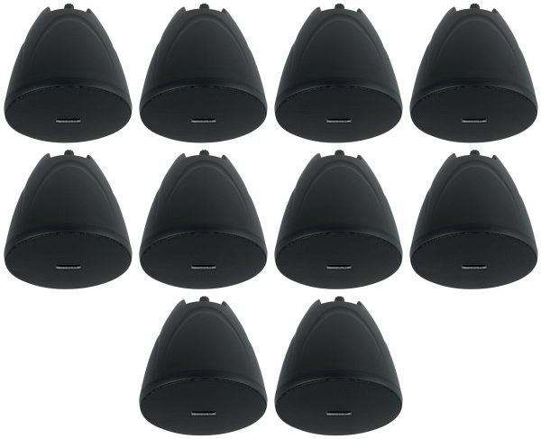 10 Rockville PEN-40T Black 4  70V Hanging Pendant Speakers Commercial Restaurant For Discount