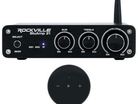 Rockville BLUAMP 21 BLACK 2.1 Channel Bluetooth Home Amp+Wifi Streaming Receiver For Cheap