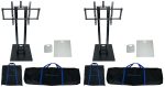 (2) Rockville RTP33-TV Black or White Totem DJ Speaker Lighting Stands+TV Mounts For Sale