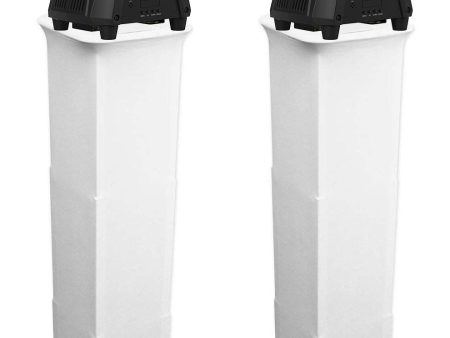 (2) Chauvet DJ Intimidator Spot 60 ILS DMX Moving Head Lights+White Totem Stands Hot on Sale