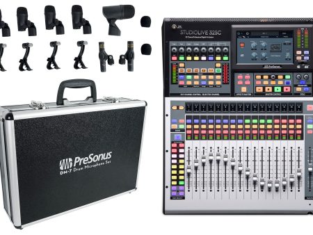 Presonus STUDIOLIVE 32SC 32-Channel 22-Bus Digital Mixer+Free DM-7 Drum Mics Online