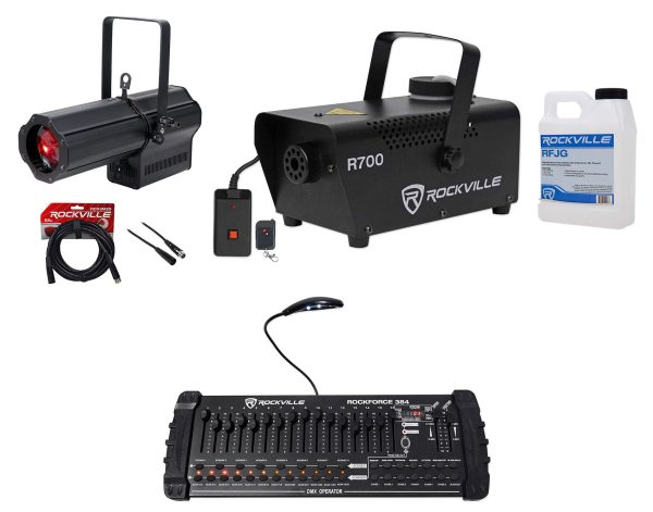 American DJ ENCORE PROFILE 1000 COLOR Spot Light+Fogger+DMX Controller+Cables Discount