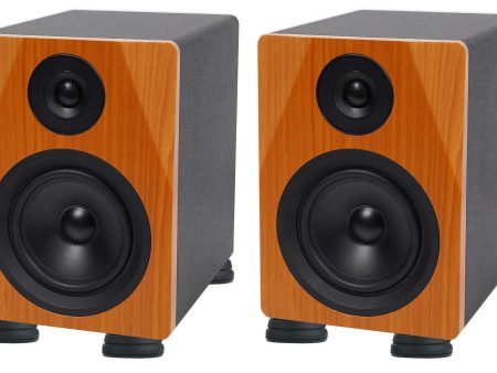 (2) Rockville DPM5C 5.25  Powered Studio Monitor Speakers+Isolation Feet Pads For Cheap