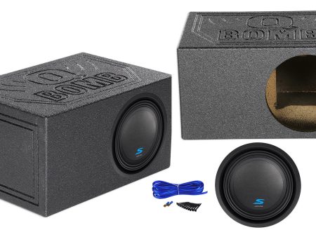 ALPINE S-W10D2 10  1800 Watt Car Audio DVC Subwoofer+Vented Sub Box Enclosure For Sale