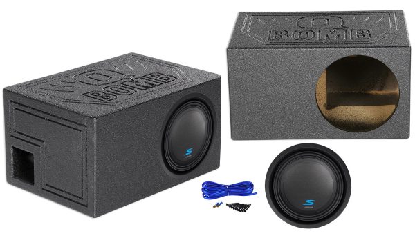 ALPINE S-W10D2 10  1800 Watt Car Audio DVC Subwoofer+Vented Sub Box Enclosure For Sale