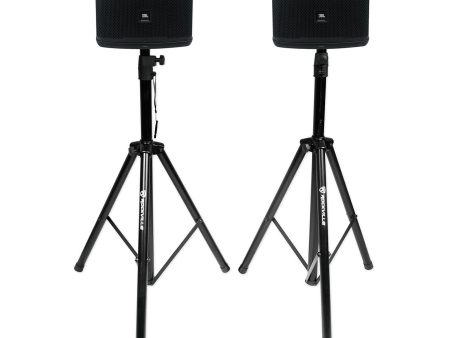 (2) JBL EON715 15  1300w Powered Active DJ PA Speakers w Bluetooth DSP+Stands Online Sale