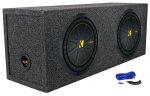 (2) Kicker 50CWCS104 CompC 10  SVC Subwoofers+Sealed Sub Box Enclosure CWCS104 Cheap