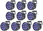 (10) Eliminator Mini Par UV LED DMX Par Blacklights For DJ Stage Clubs Bars ADJ Discount