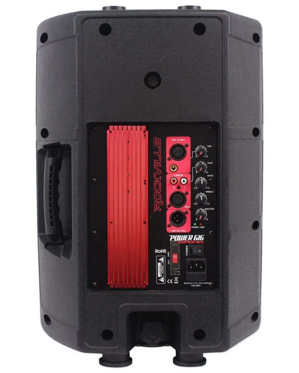 Rockville RPG10 10  Powered Active 600 Watt 2-Way DJ PA Speaker System For Sale