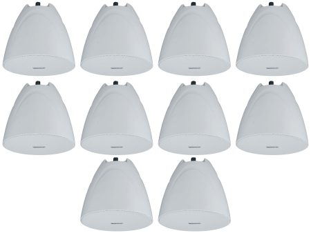 10) Rockville PEN-525T White 5.25  70V Hanging Pendant Speakers 4 Restaurant Bar Fashion