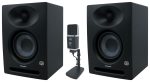 (2) Presonus Eris Studio 4 Powered 4  Studio Monitors+Warm Audio Script USB Mic on Sale