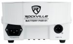 10 Rockville BATTERY PAR 61 White Rechargeable RGBWA+UV DMX DJ Up-Lights+Remotes on Sale