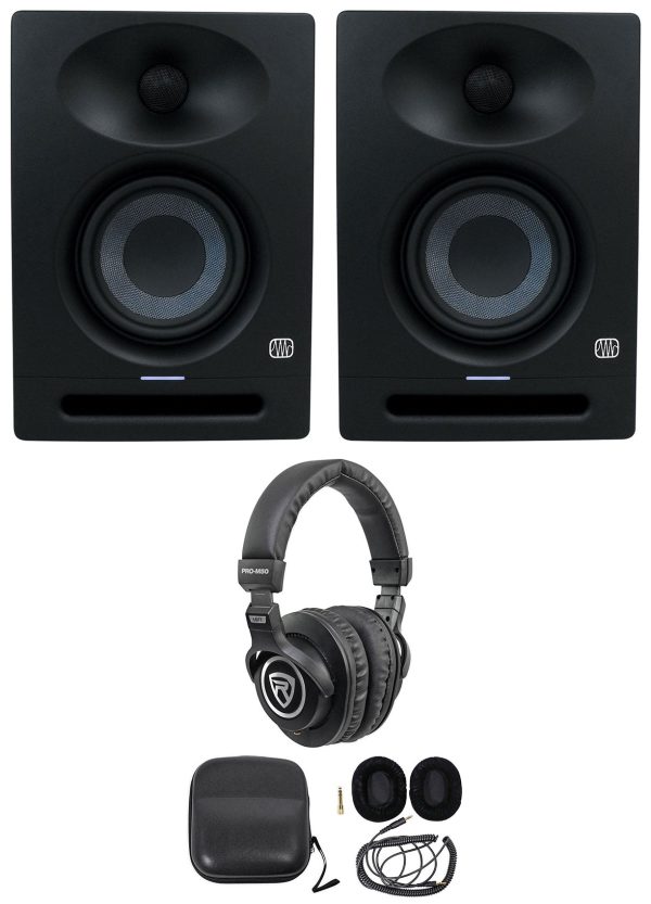 2) Presonus Eris Studio 4 Powered Active 4  Studio Monitors Speakers+Headphones Online Hot Sale