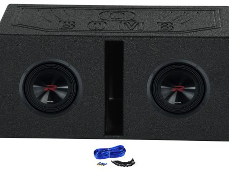 (2) Alpine R2-W8D2 8” 350W RMS Car Audio Subwoofers+Vented Sub Box Enclosure Online