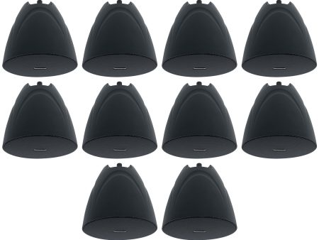 10) Rockville PEN-525T Black 5.25  70V Hanging Pendant Speakers 4 Restaurant Bar Cheap