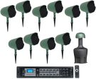 (10) JBL GSF6-GN 6.5  Landscape Ground Stake 70v Commercial Speakers+12  Sub+Amp For Sale