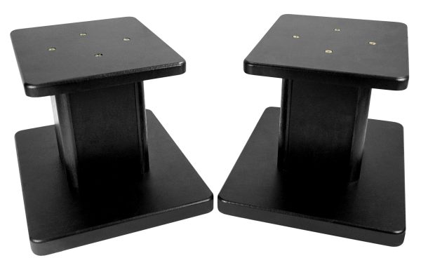 2 Rockville RHT8B Computer Bookshelf Desktop Speaker Studio Monitor Stands-Black Fashion