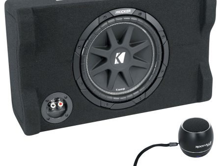 KICKER 48CDF104 Comp10 10  300w Subwoofer+Sub Box Enclosure+Bluetooth Speaker For Sale