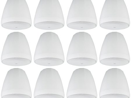 12) JBL Control 67 P T 6.5  Commercial 70v White Hanging Pendant Speakers C67P T Fashion