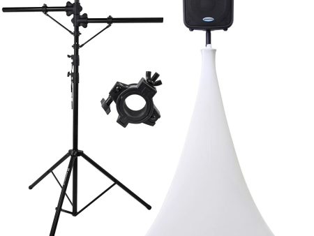 Rockville RVLS1 Lighting Tree Light Stand + Scrim Werks SWLTPSWHT White Cover on Sale