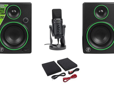 SAMSON G-Track Pro Studio USB Condenser Microphone Bundle with Interface & (2) Mackie Monitors Sale