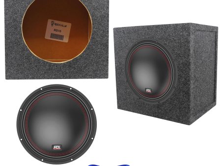 MTX 5510-44 10  800 Watt DVC 4-ohm Car Audio Subwoofer+Sealed Sub Box Enclosure Online Sale