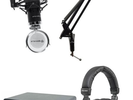 Rockville R-TRACK SOLO 1-Person Podcast Podcasting Recording Kit w  Boom Arm Cheap