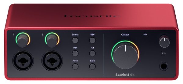 Focusrite Scarlett 4i4 4th Gen Studio Recording USB Audio Interface+Microphone Online Hot Sale