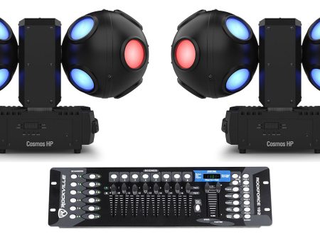 2) Chauvet DJ Cosmos HP RGBW LED Beam Strobe Effect Party Lights+DMX Controller Online Sale