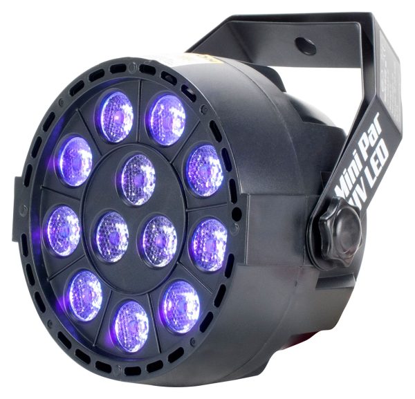 (10) Eliminator Mini Par UV LED DMX Par Blacklights For DJ Stage Clubs Bars ADJ Discount