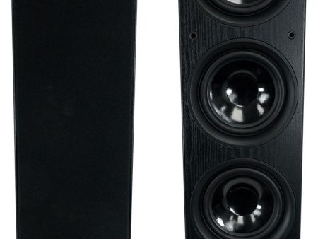 (2) Rockville RockTower 64B Black Home Audio Tower Speakers Passive 4 Ohm Online now