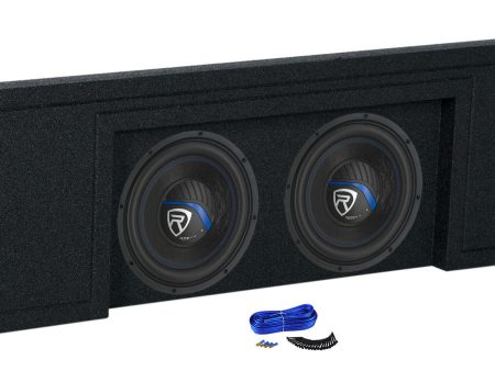 (2) Rockville 10  Subwoofers+Enclosure Box For Chevy Colorado 2015-2018 Crew Cab on Sale