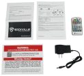 (3) Rockville Mini RF1 V2 Black RGBWA+UV DJ Party LED Wash Lights+4-Ch RF Remote Supply