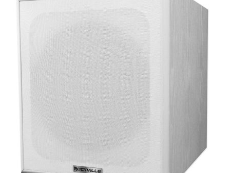 Rockville Rock Shaker 10  Inch White 400w Powered Home Theater Subwoofer Sub For Cheap