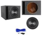 RE Audio SXX10D2 V2 SXXV2 10  1200w RMS Car Subwoofer+Vented Sub Box Enclosure Fashion