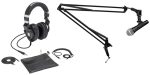 Samson Z-45 Studio Headphones w Lambskin Pads+Dynamic Microphone Mic+Boom+Cables Online Sale