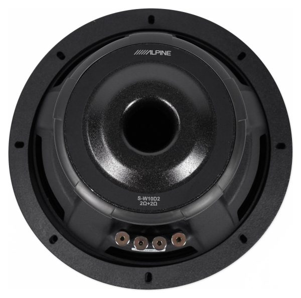 ALPINE S-W10D2 10  1800 Watt Car Audio DVC Subwoofer+Vented Sub Box Enclosure For Sale