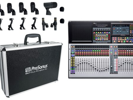 Presonus STUDIOLIVE 32SX Compact 32-Ch. 22-Bus Digital Mixer+Free DM-7 Drum Mics For Sale