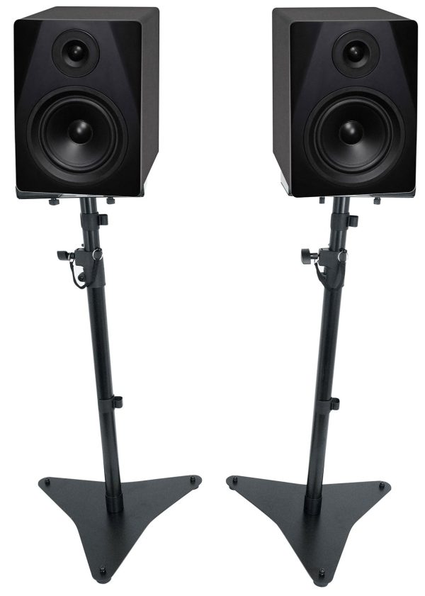 (2) Rockville DPM5B 5.25 inch 150W Powered Studio Monitor Speakers and Adjustable Stands Online