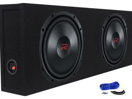 (2) Alpine RS-W12D4 12” 600w RMS Shallow Subwoofers DVC Slim Subs+Enclosure Box Supply